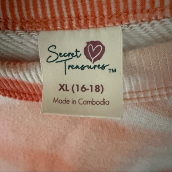 Secret Treasures Orange and White Tie-Dye Sweatshirt Size Extra Large - Picture 4 of 8